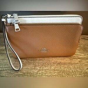 Coach Leather Wristlet - Authentic